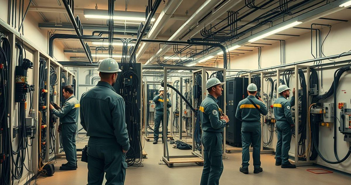 Montagem elétrica industrial: guia completo para otimização e segurança